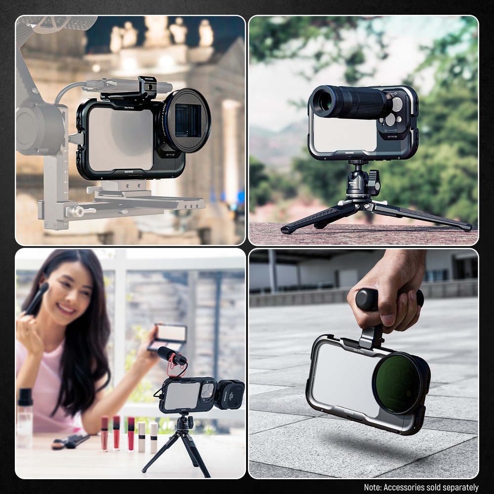 NEEWER Cage Quick Release Video Rig Phone Stabilizer for iPhone 16 Pro