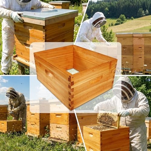 2 Pack Beehive Deep Brood Box 10 Frame Langstroth Deep Brood Bee Hive Box