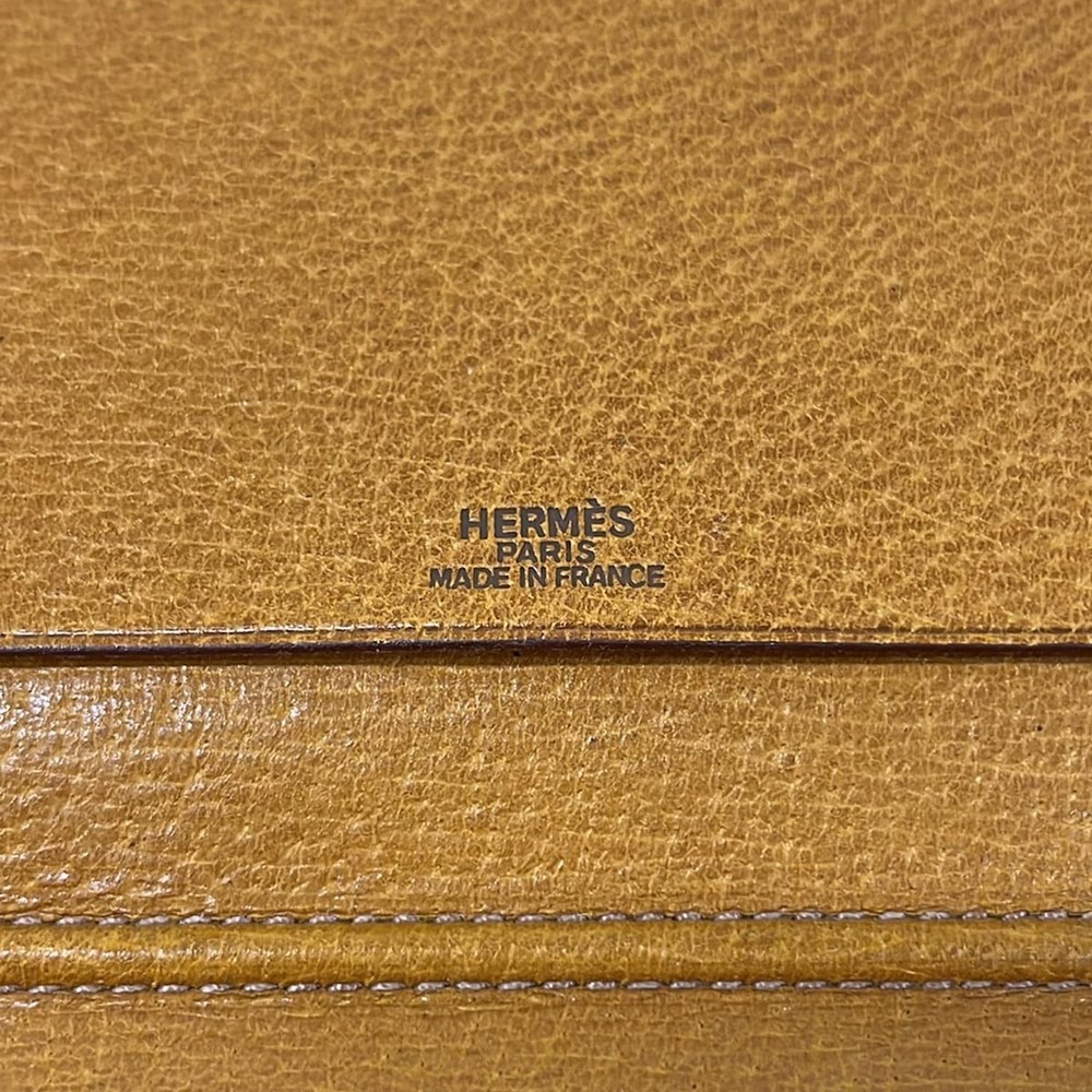 HERMES Vision Brown Leather Square E Agenda