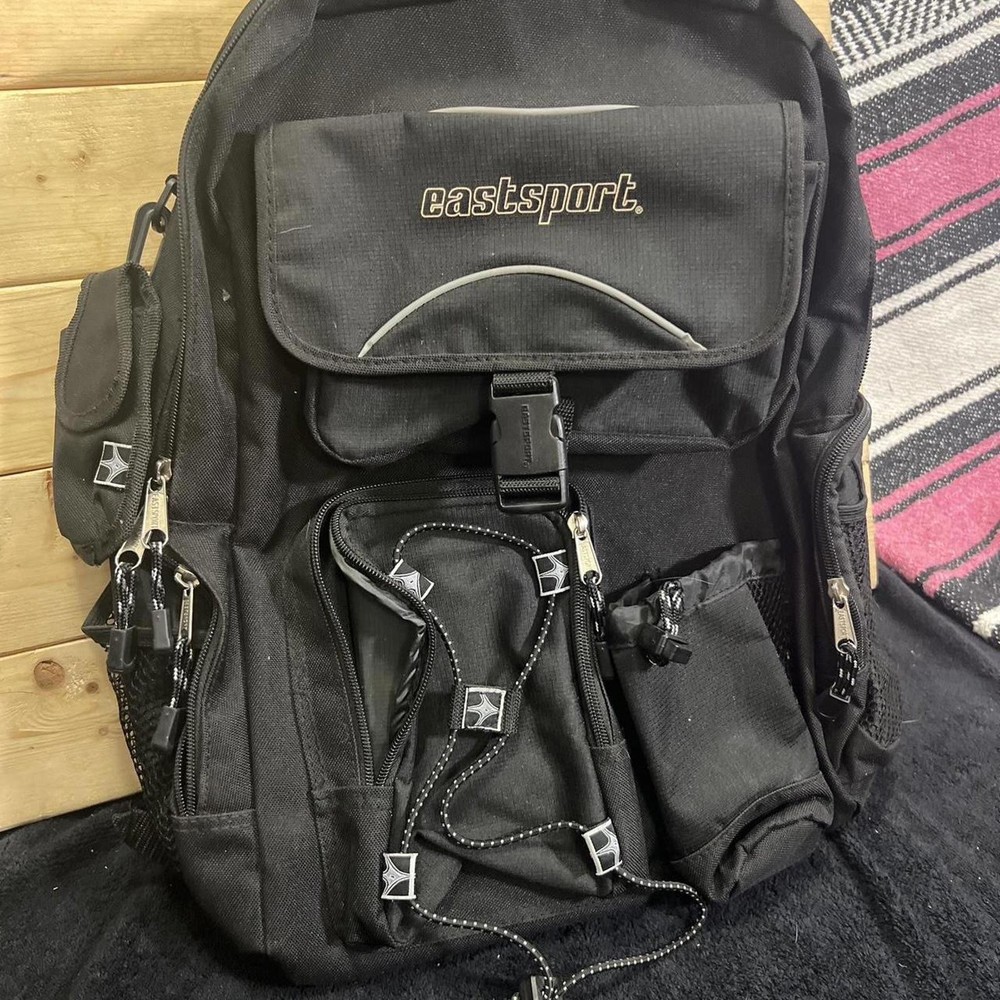 Eastsport Black Multi Pocket Travel Hiking Backpack