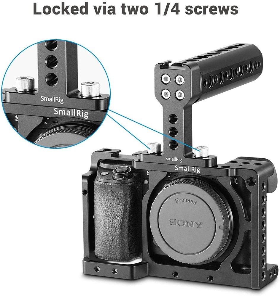 SmallRig Camera Top Handle Grip DSLR Cage Handle with Cold Shoe Mount for Camera