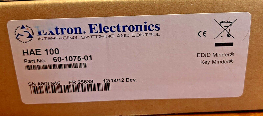 Extron HAE 100 / 60-1075-01 HDMI Audio De-Embedder EDID Minder
