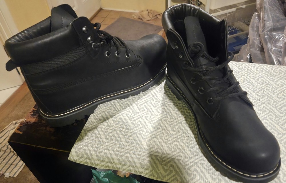 Black Work Boots Mens Size 9-11.5