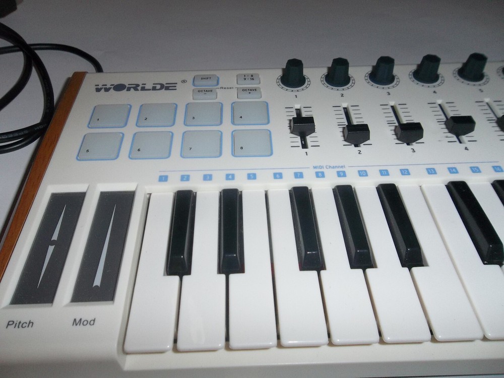 Portable Worlde TUNA MIDI Controller USB Keyboard Electronic Sound Controller