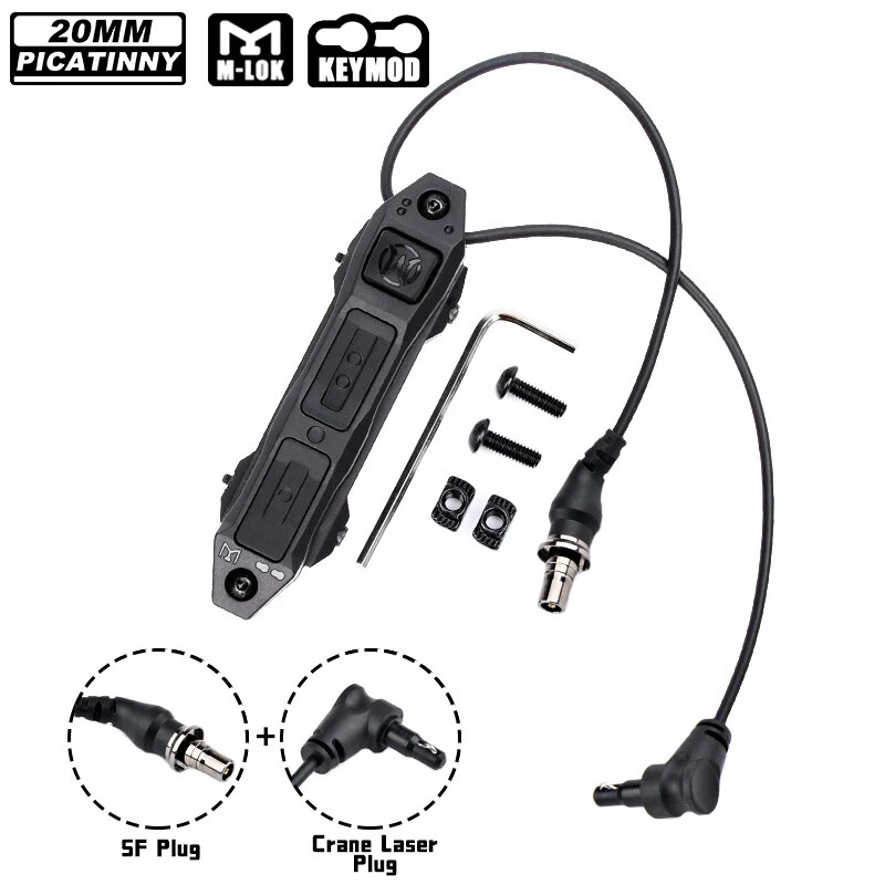 Tactical Pressure Remote Switch Dual Function Tail Button Crane For OGL Laser