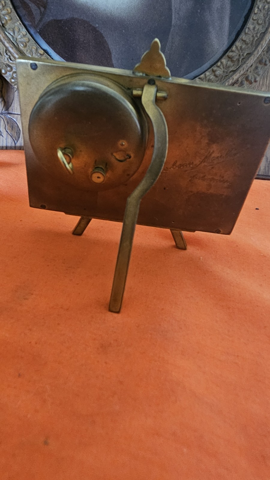 Vintage Mini Art Desk Clock Wind Mill Animated Didisheim Goldschmid Fils Working