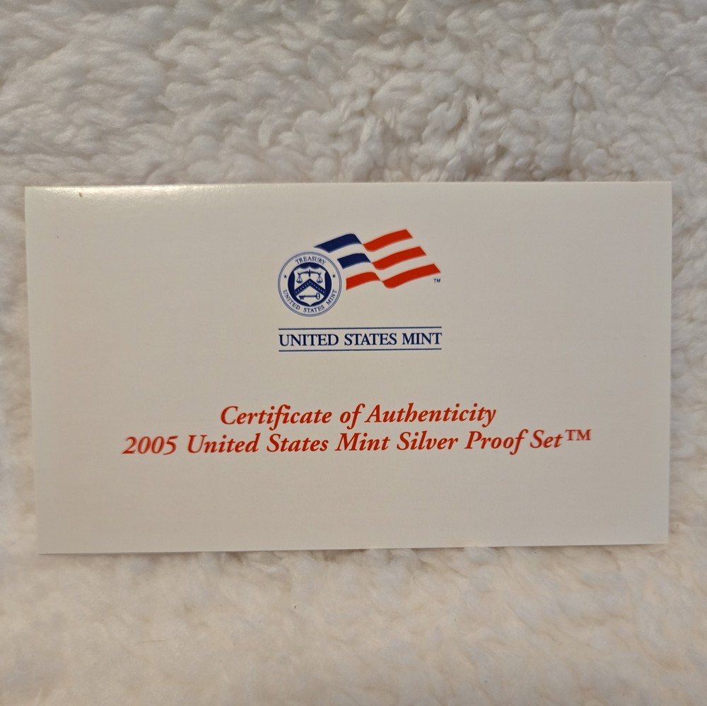 2005 United Stated Mint Silver Proof Set complete with documentation