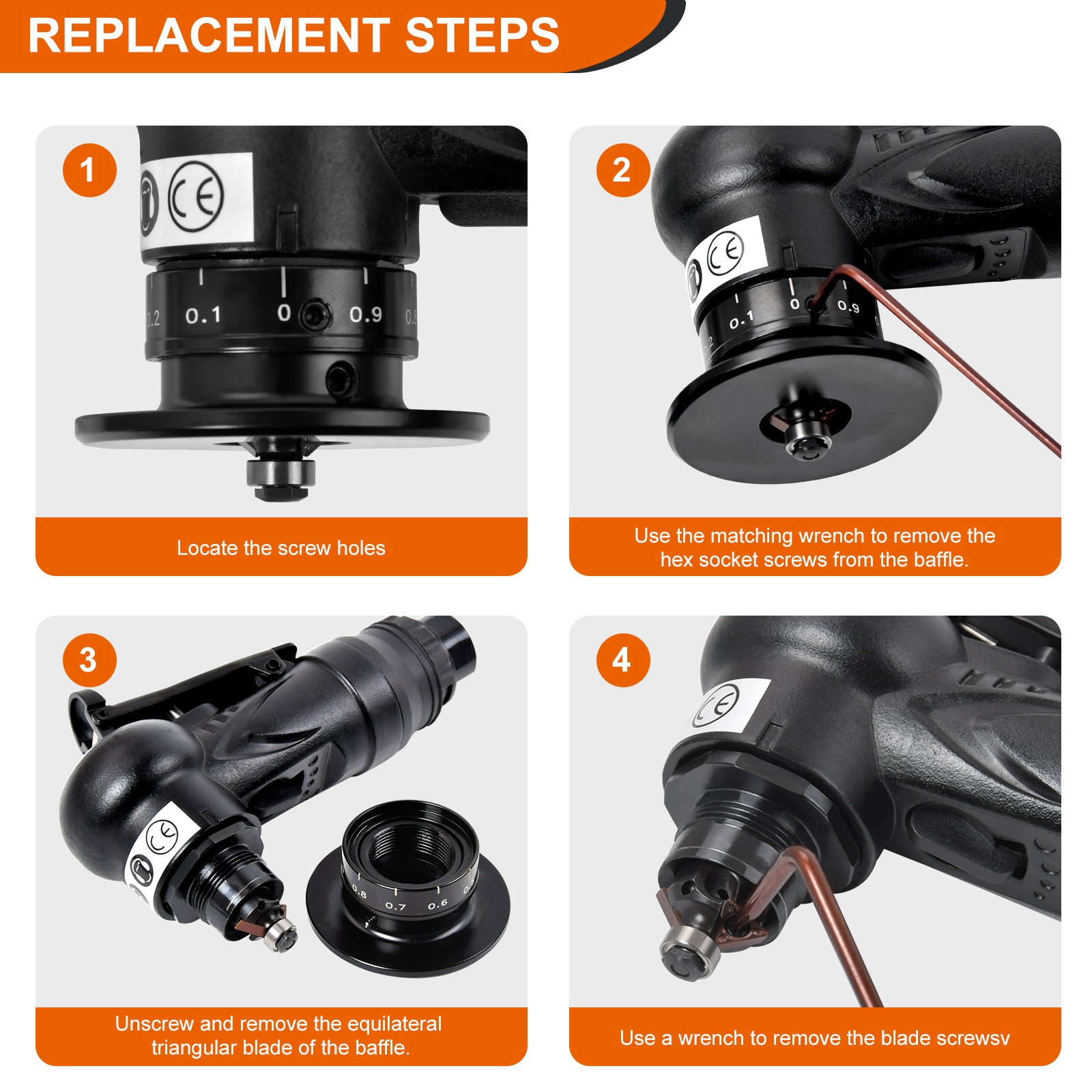 Pneumatic Chamfering Tool, Air Chamfer Tool with 10 C-Angle & 10 R-Angle Blades