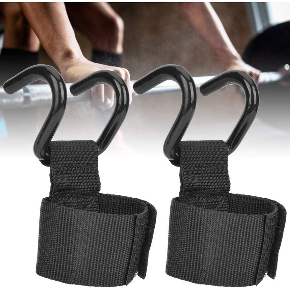 2PCS Fitness Squat Lifting Pull-Up Wrist Hook Strength Training Pull Power Hook