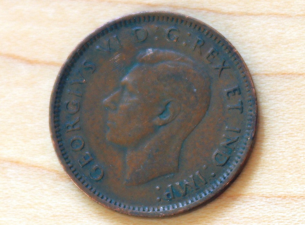 1947 Canada 1 Cent George VI Maple Leaf