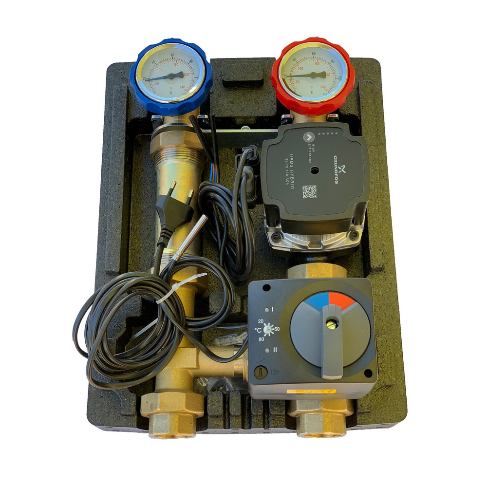 Heating circuit thermostat head 20-80°C control, pump group heating pump