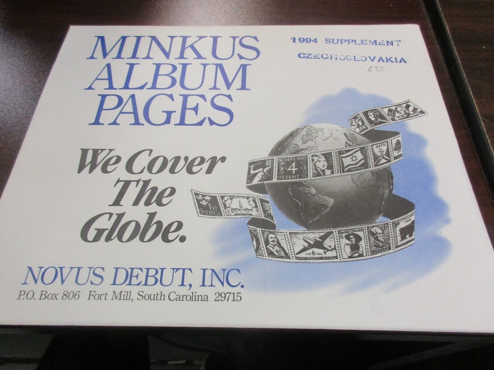 "MINKUS" 1994  SUPPLEMENT CZECHOSLOVAKIA     W/FREE SHP.