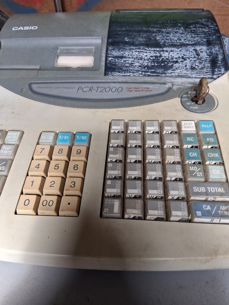 Casio PCR-T2000 Cash Register Thermal Print - Missing Drawer Key