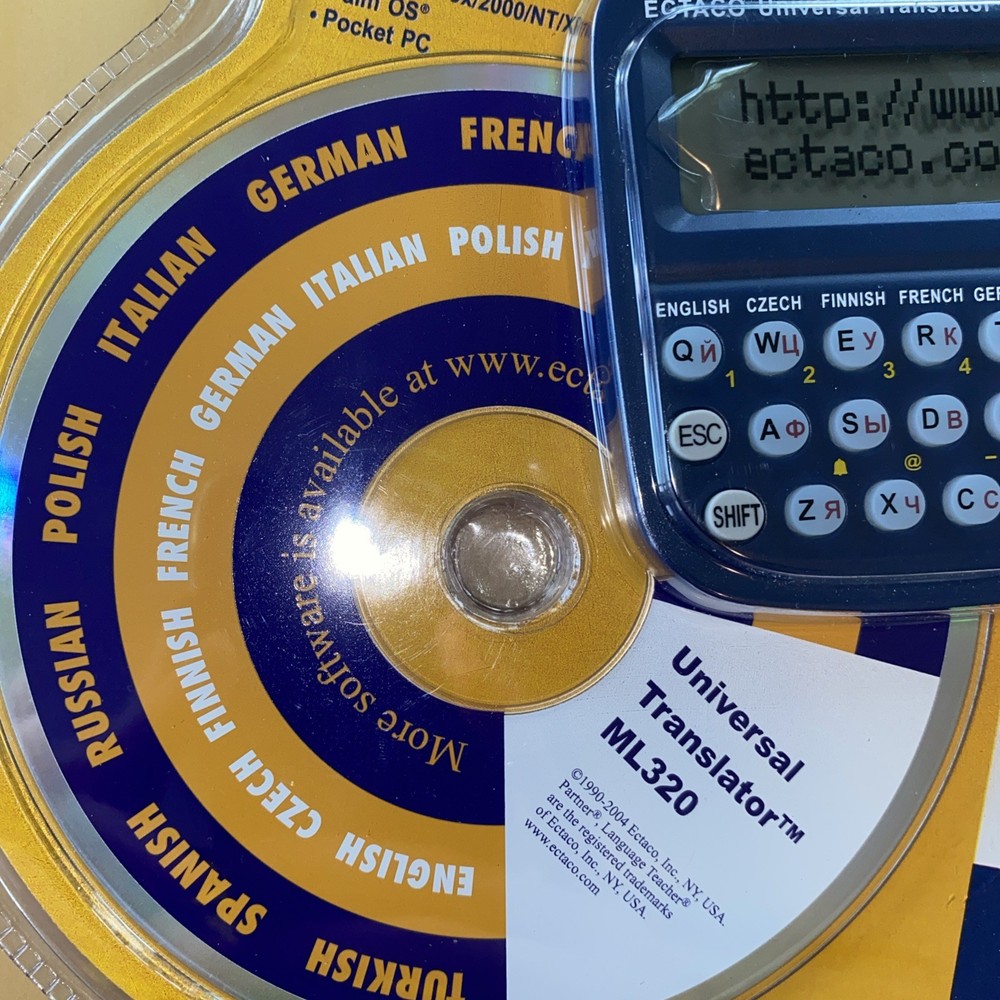New Ectaco ML320 Universal Translator 10 Languages Dictionary & Organizer