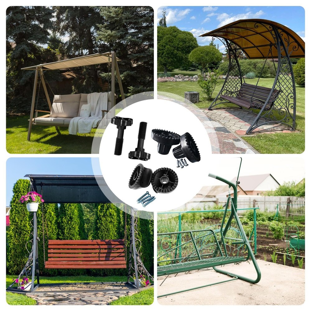 Outdoor Porch Swing Canopy Frame Replacement Courtyard Swing Frame Component Set