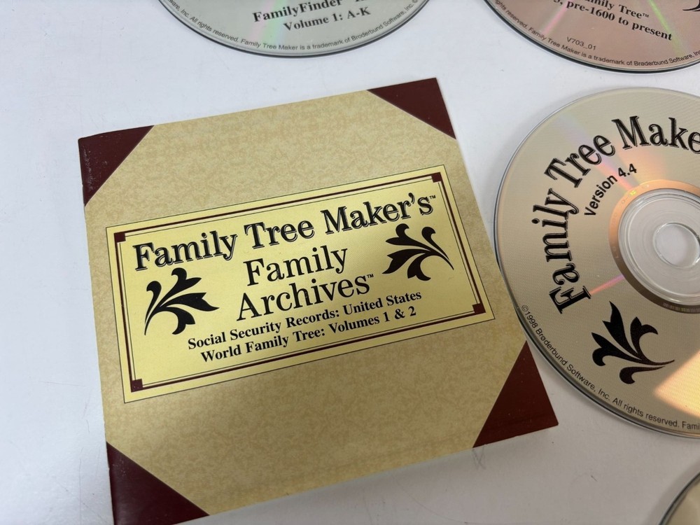 Family Tree Maker Genealogy Software CDs with SSI Archives Set Version 4.4