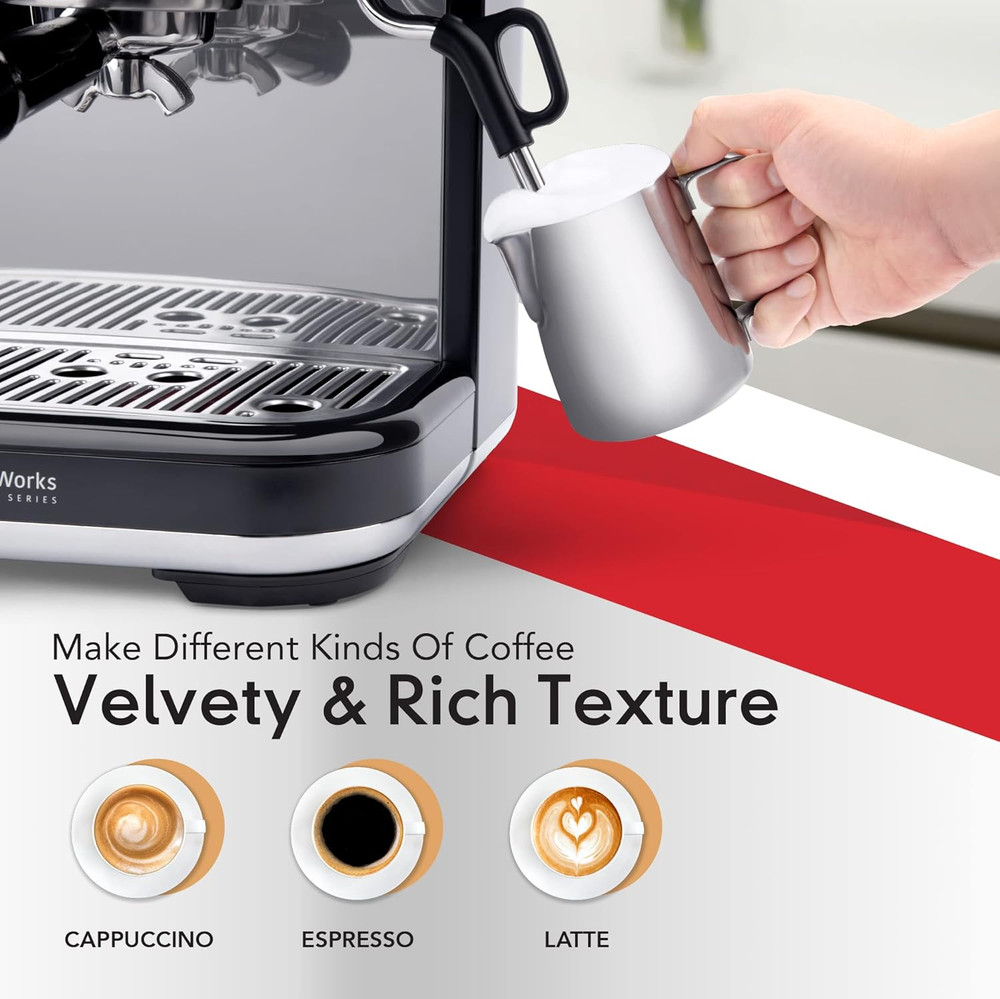 Barista Pro Espresso Machine & Grinder - 30-Piece Bundle (Black)