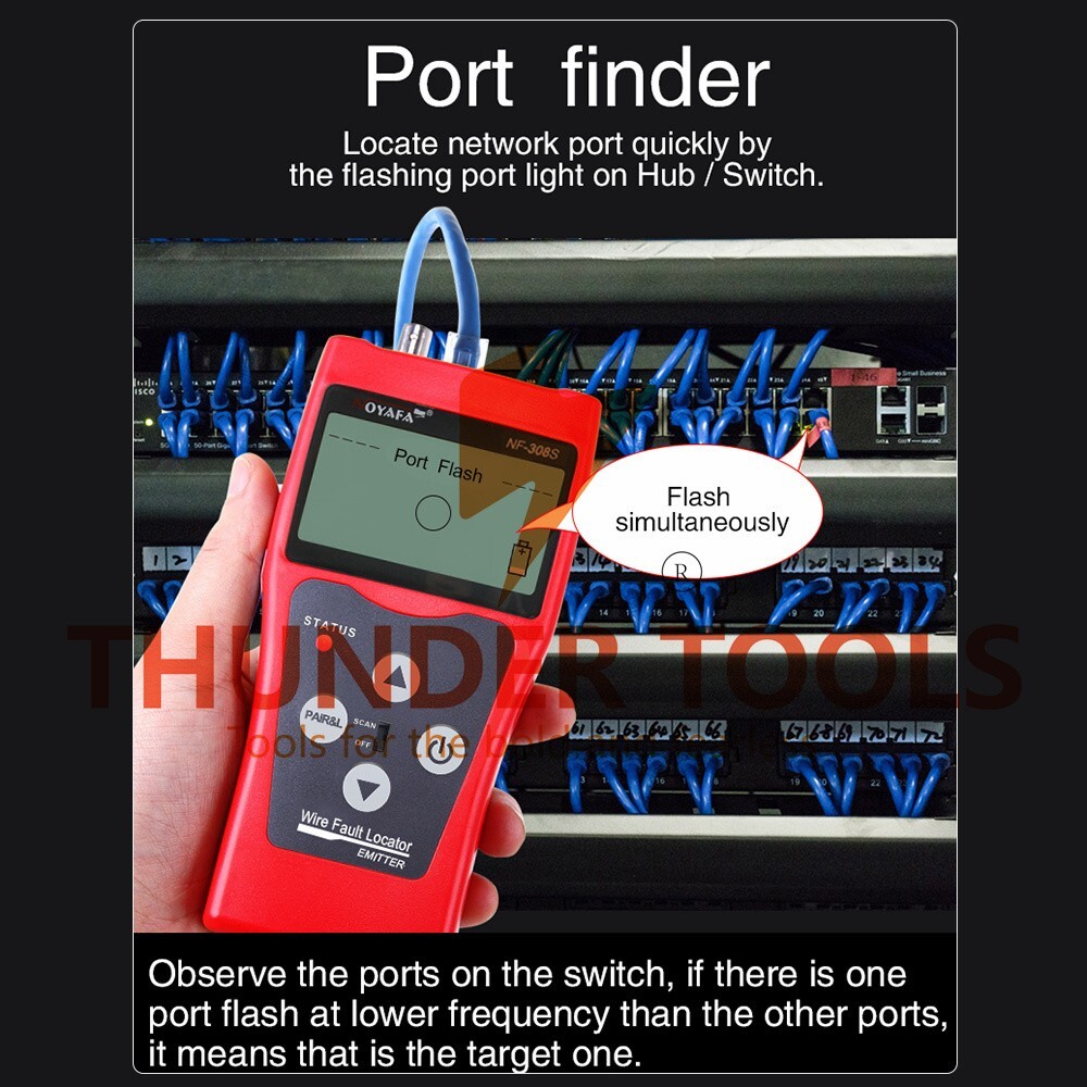 Thunder Tools NOYAFA Multi-functional LCD Network Cable Tester High