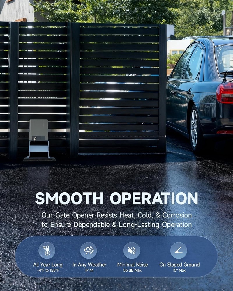 CO-Z 1400 lb. Chain-Driven Gate Opening Kit with Two Remote Controls, Used