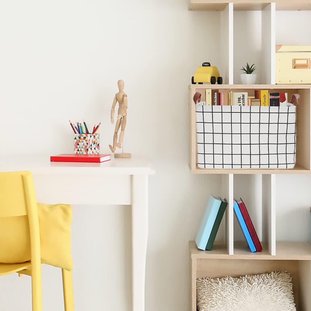 Rectangular Storage Basket,Collapsible Cute Pattern Storage Bin,Waterproof Co...