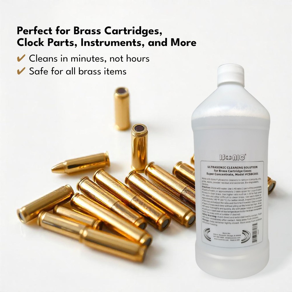 CSBC001 Ultrasonic Brass Cleaning Solution Super Concentrate, 1Qt Bottle