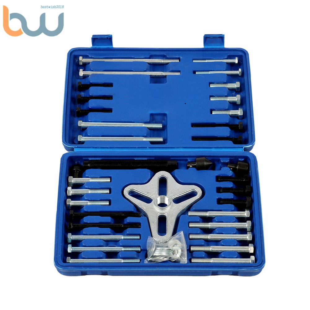 Harmonic Balancer Puller Steering 46pcs Wheel Crankshaft Pulley Removal Set