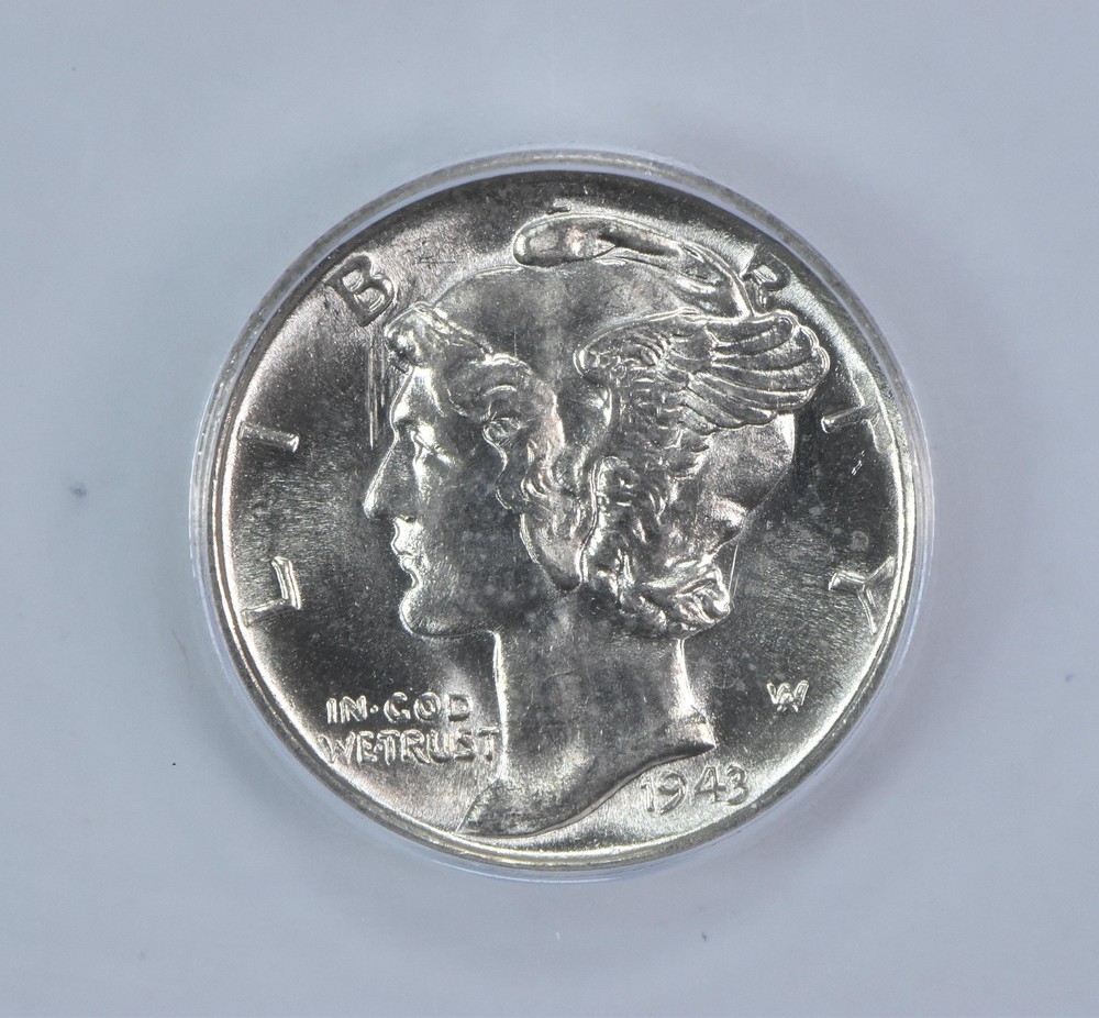 1943-S Mercury Dime MS65 FB ICG
