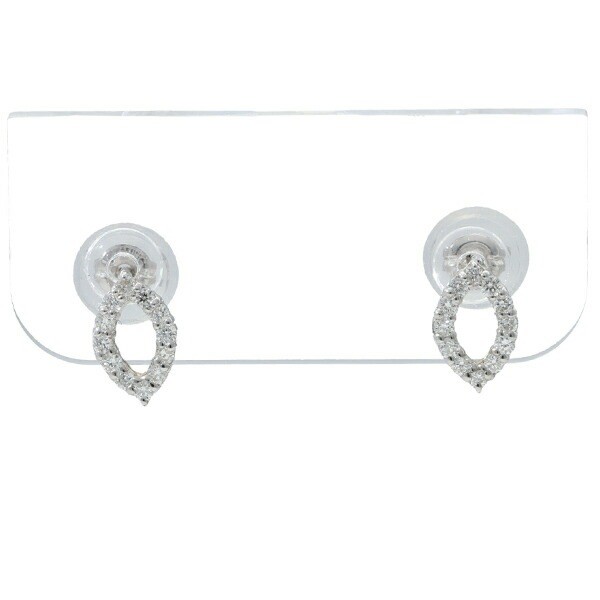 K10 White Gold Natural Diamond Stud Earrings (Pair)