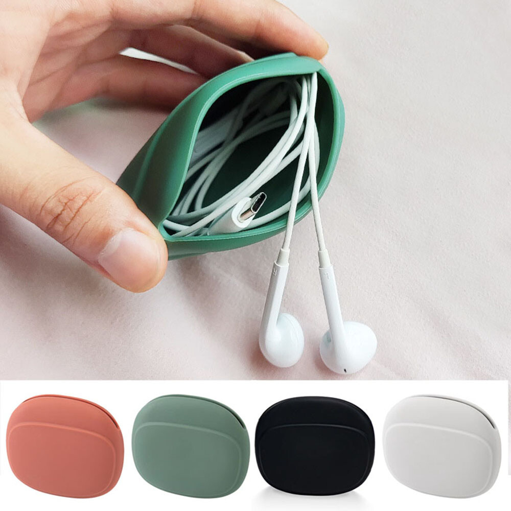 Silicone Headphone Bag Mini Protective Sleeve Data Cable Storage Case≠