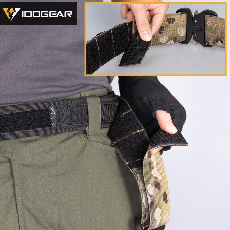 IDOGEAR 2" Tactical Belt Combat Quick Release Metal Buckle MOLLE Mens Belts Gear