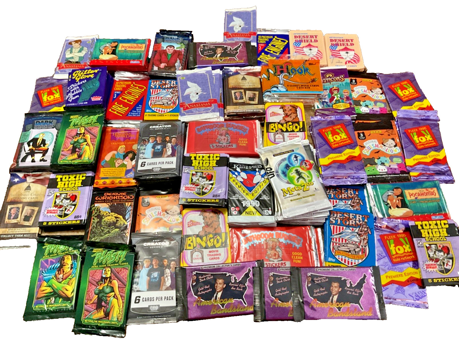 30 New Sealed Vintage 80’s 90’s 00’s Non Sports Trading Card Packs + Free Extras