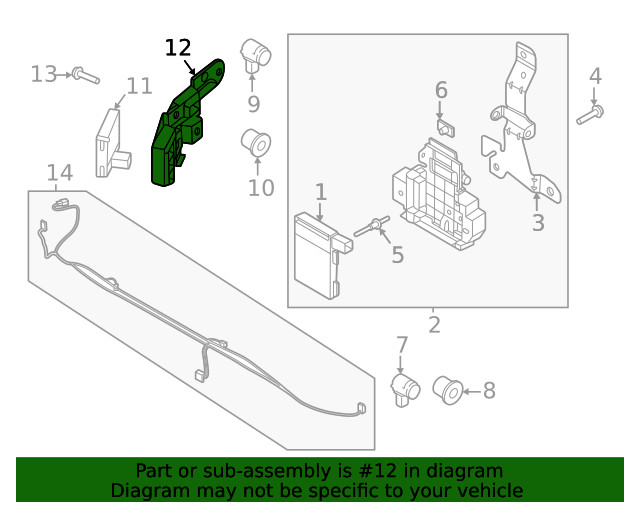 Genuine Ford Radar Sensor Bracket ML3Z14D189F
