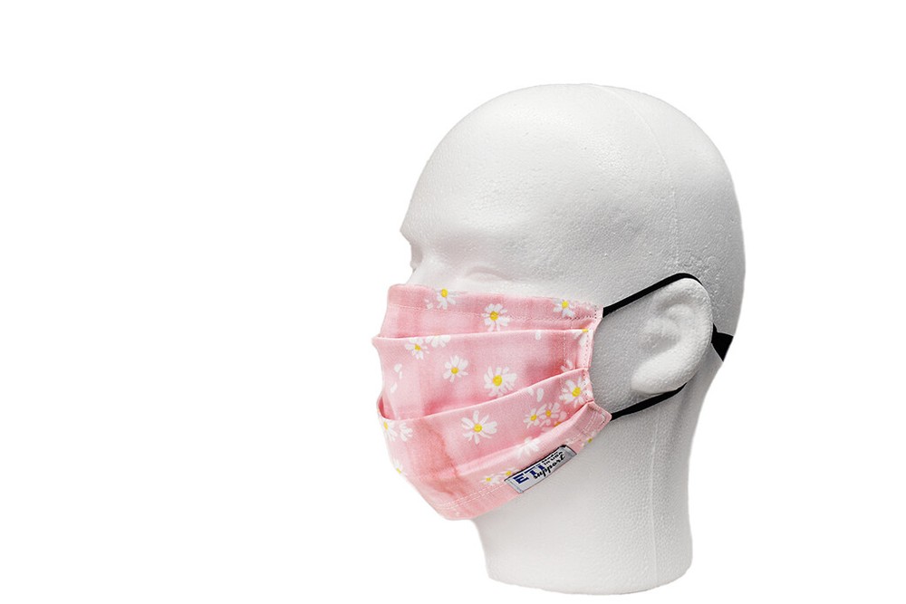 Pink Flower Face Mask
