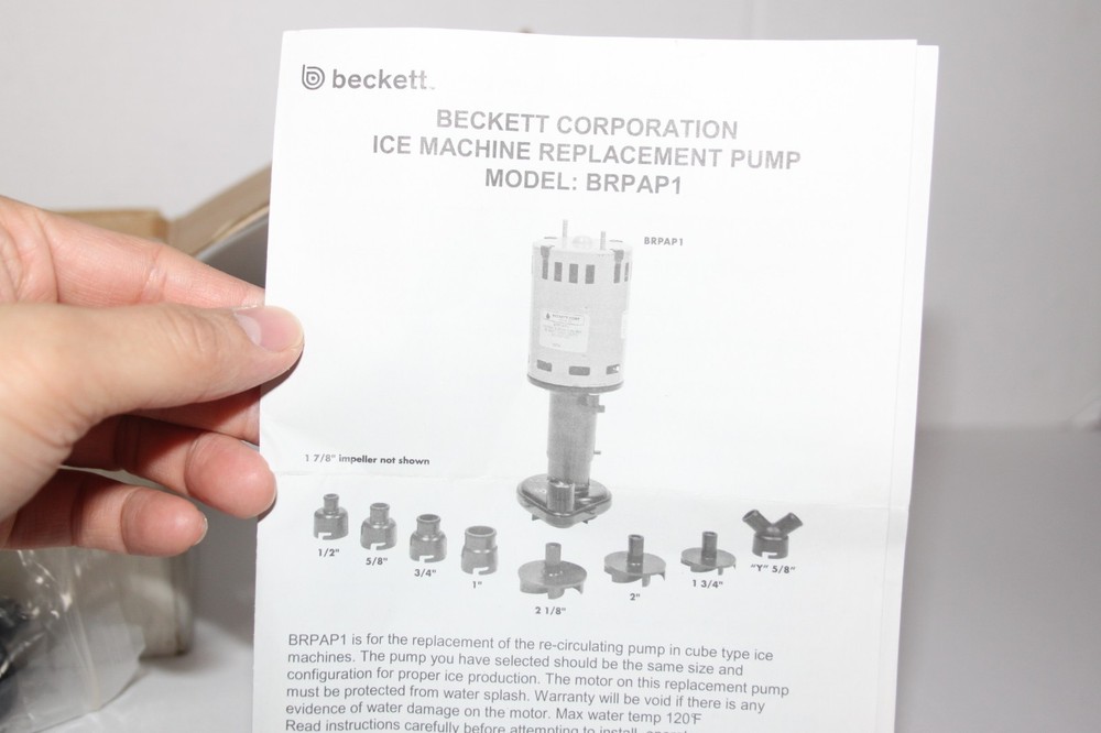 Beckett BRPAP1 Universal Ice Machine Replacement Pump 115/230V