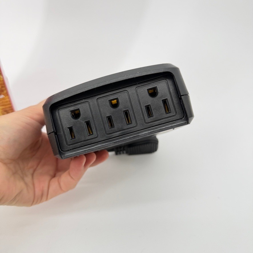 Holiday Time 3 Outlet Mechanical Timer Outdoor 4 Lighting Programs Black