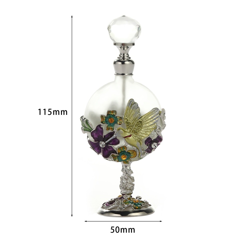 7ml Antique Glass Refillable Perfume Sample Bottle Empty Essential Oil Container
