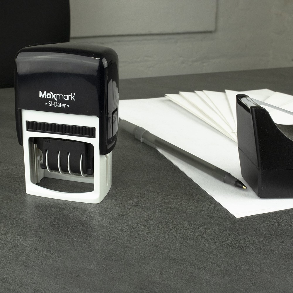 Office Self Inking Date Stamp with Phrase Mailed - Red Ink