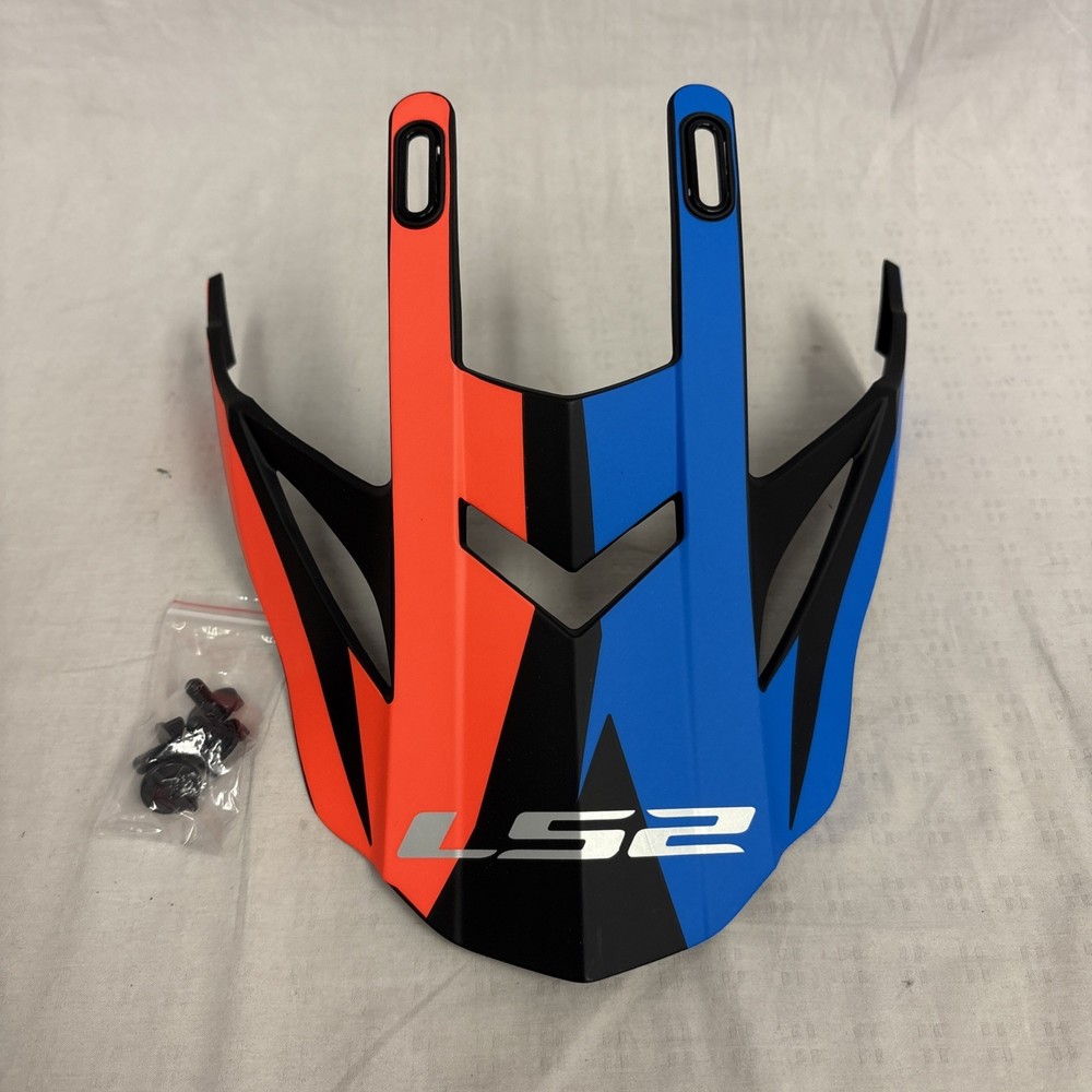LS2 Gate/Fast Helmet Replacement Visor Peak TwoFace Blue/Orange