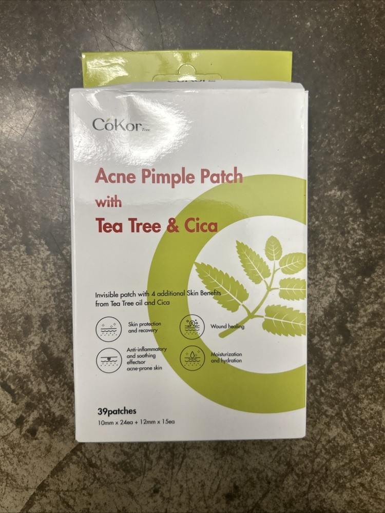 CoKor Acne Pimple Patch with Tea Tree & Cica- 39 patches -Ex 7/26