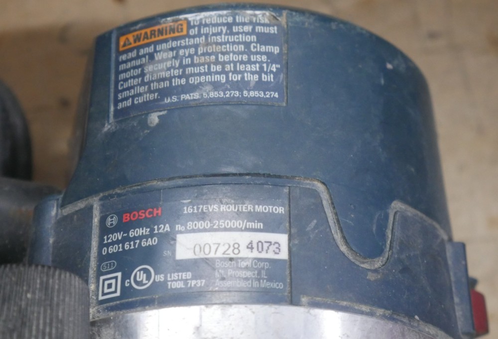 Bosch Model 1617EVS Router corded used
