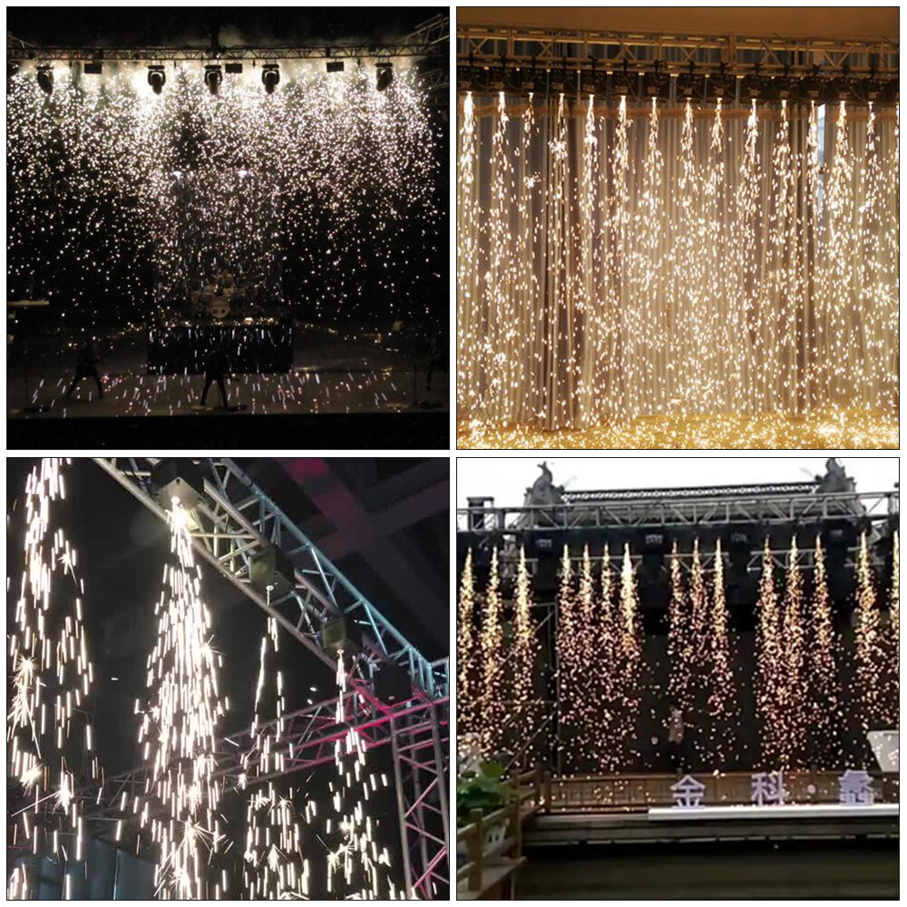 2X 800W Spray Down Firework Cold Spark Machine Waterfall Sparkler Remote Control