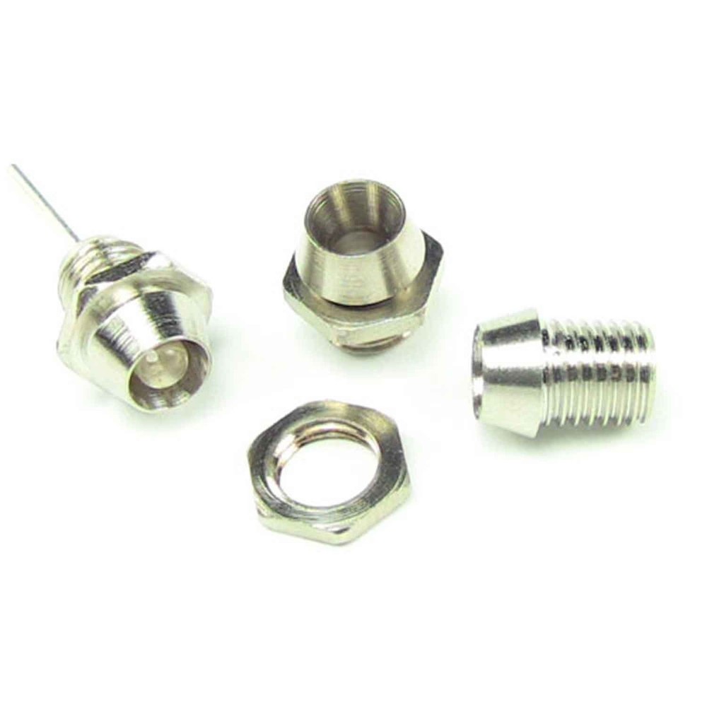 20 x 3mm LED Bezel Holder Mount Chrome / Silver Through-Hole Panel Display Case