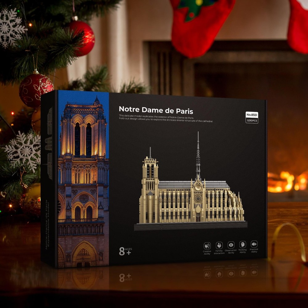Architecture Notre-Dame de Paris Model Building Block Set, Openable Architect...