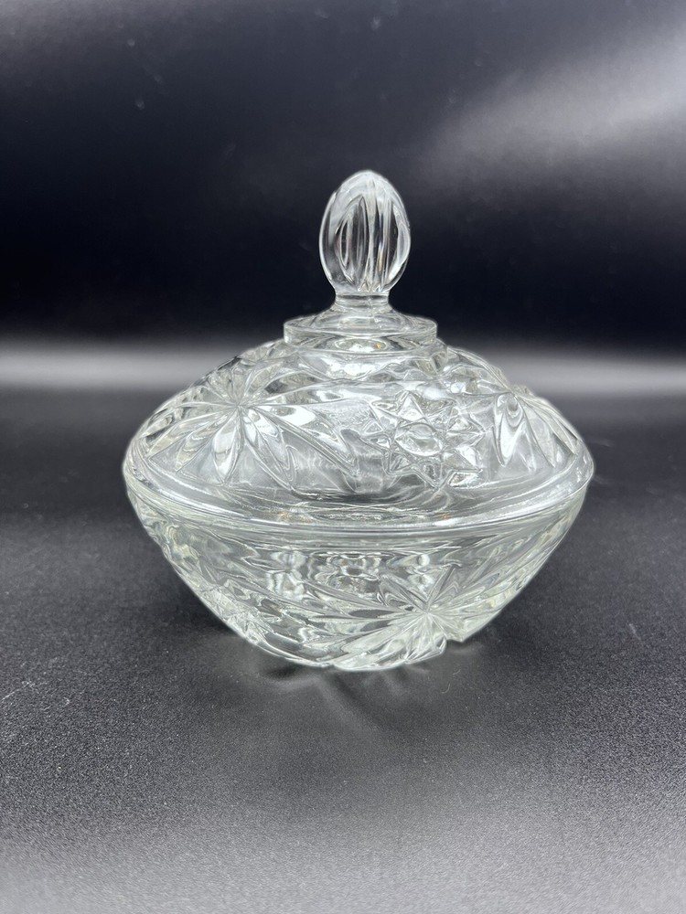 Anchor Hocking EAPG Cut Glass Small Candy Dish