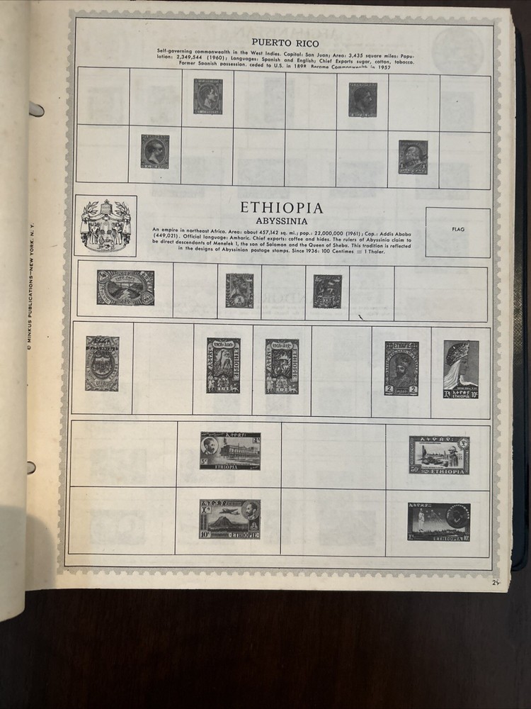 Minkus New World Wide Stamp Album 1970 Very Good Cond. 378 Pages w/ Some Stamps