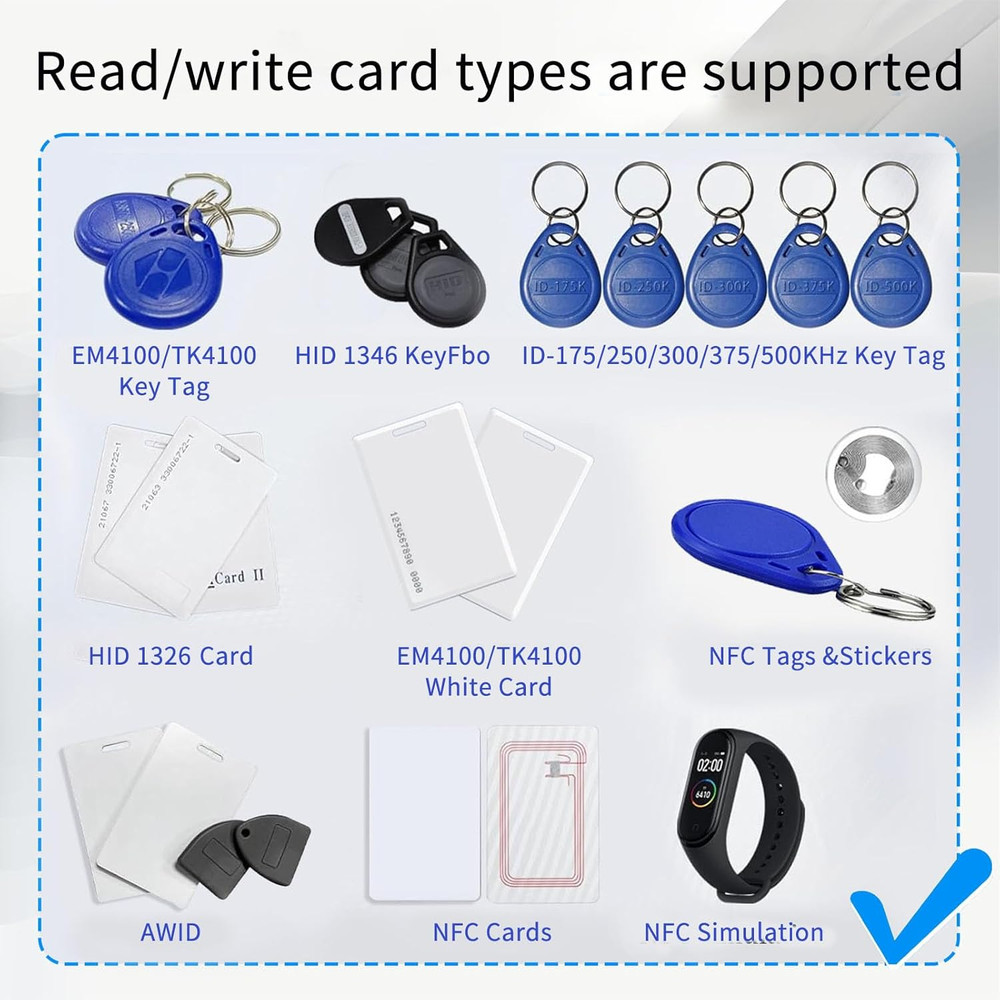 RFID Reader Writer (Full Function RFID Emulator RFID Writer Copier Smart Card Du