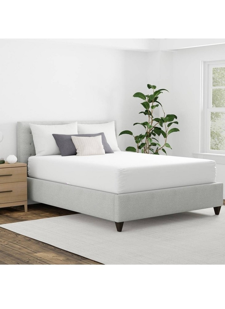 Allerease Full Maximum Waterproof Allergy Bed Bug Mattress Protector White NEW
