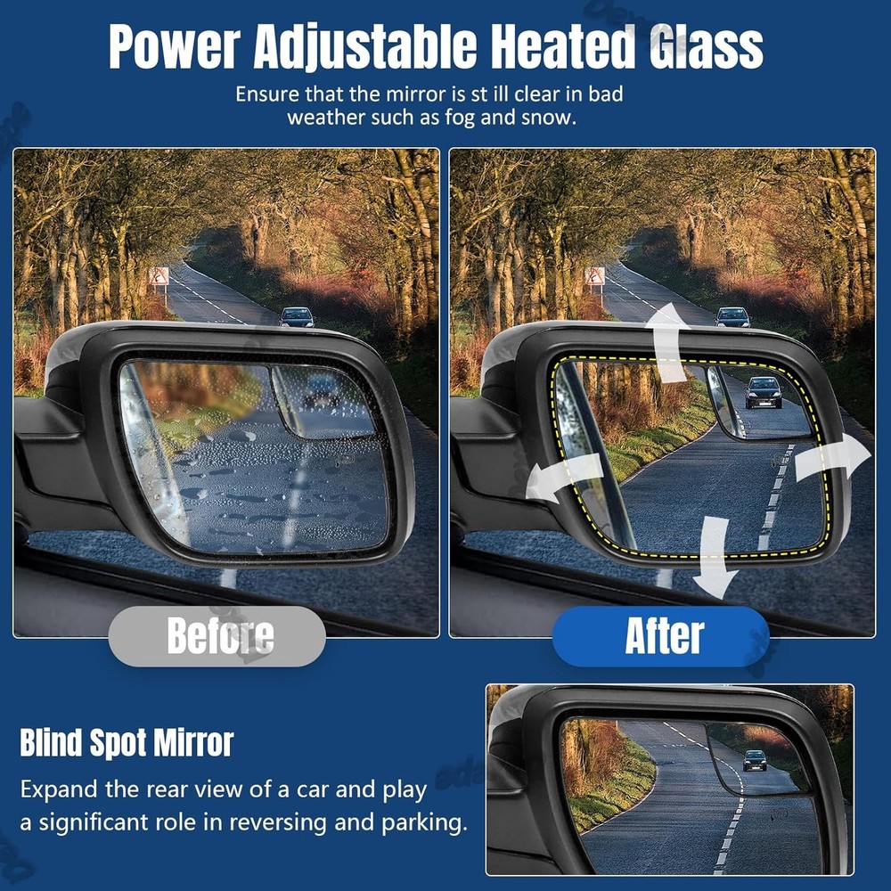 Passenger Side Mirror Assembly Compatible with Ford Explorer 7 Pin Right