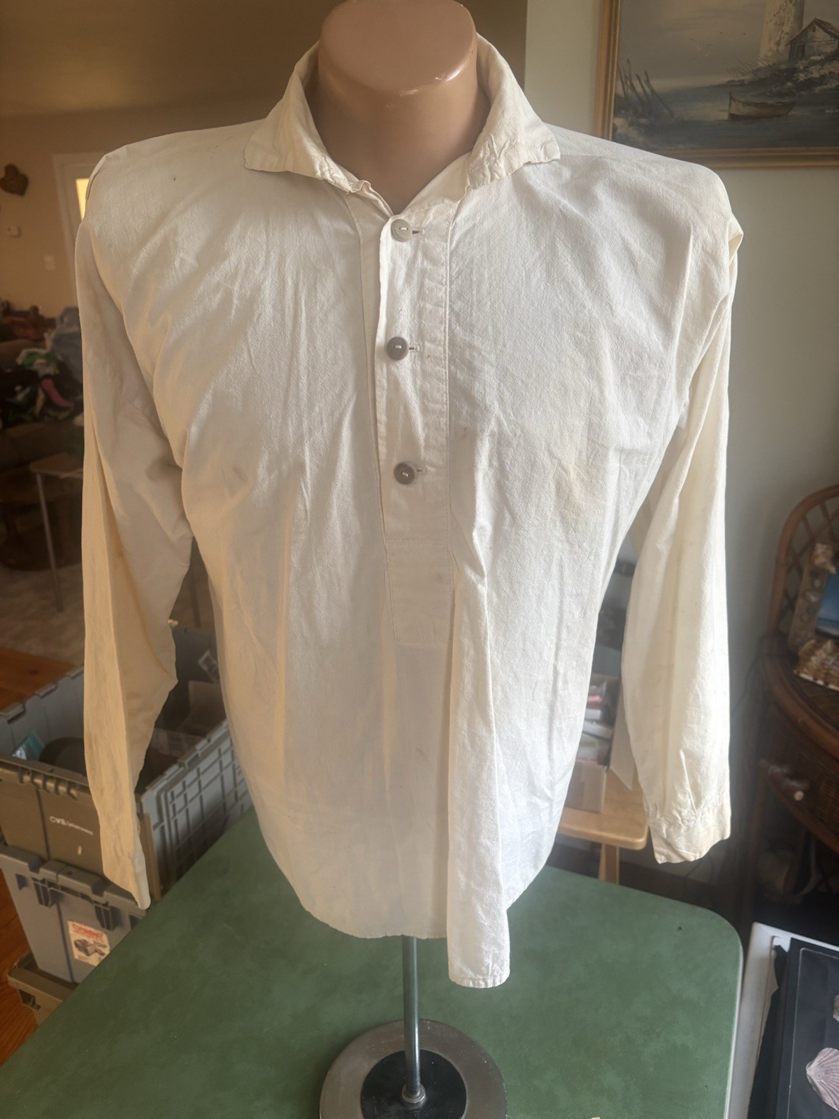 Vintage Reproduction Civil War Quarter Button Up Shirt