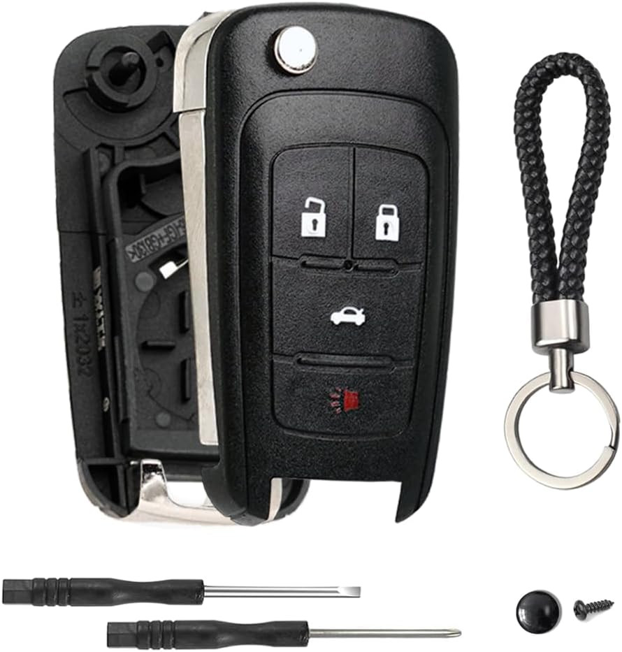4 Button Key Fob Keyless Entry Remote Shell Case Replacement for Chevy Cruze Equ